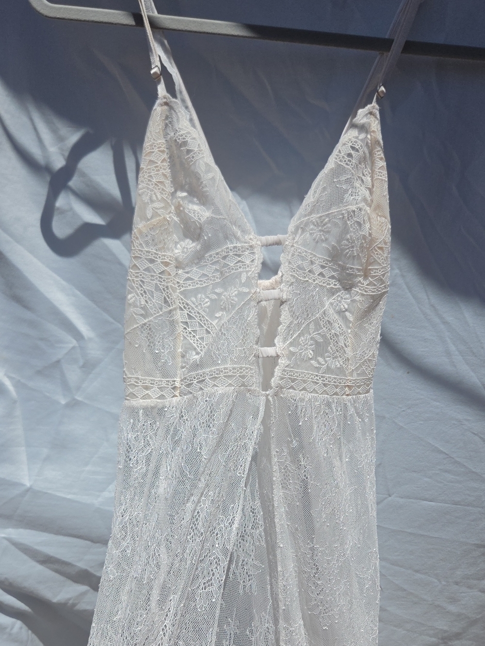 Delicate Ivory Lace Robe